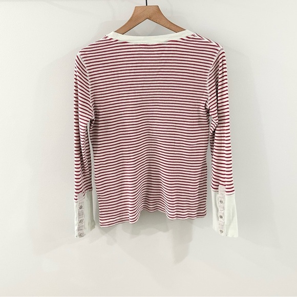 Sundance ‘Elemental’ Casual Striped Top Red Size Medium Petite - Picture 6 of 6